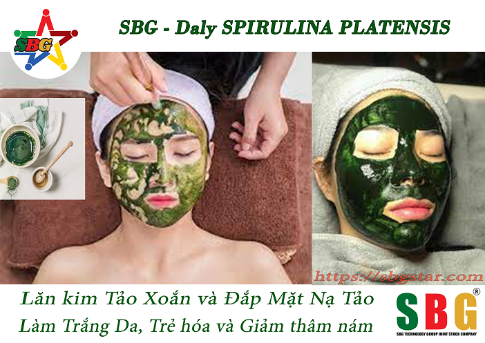 Tảo xoắn Spirulina Platensis làm đẹp và chăm sóc sức khỏe tại nhà.