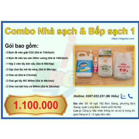 Combo Nhà sạch & Bếp sạch 1