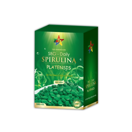 SBG-03 - Tảo xoắn Spirulina Platensis SBG DAILY (100 viên)