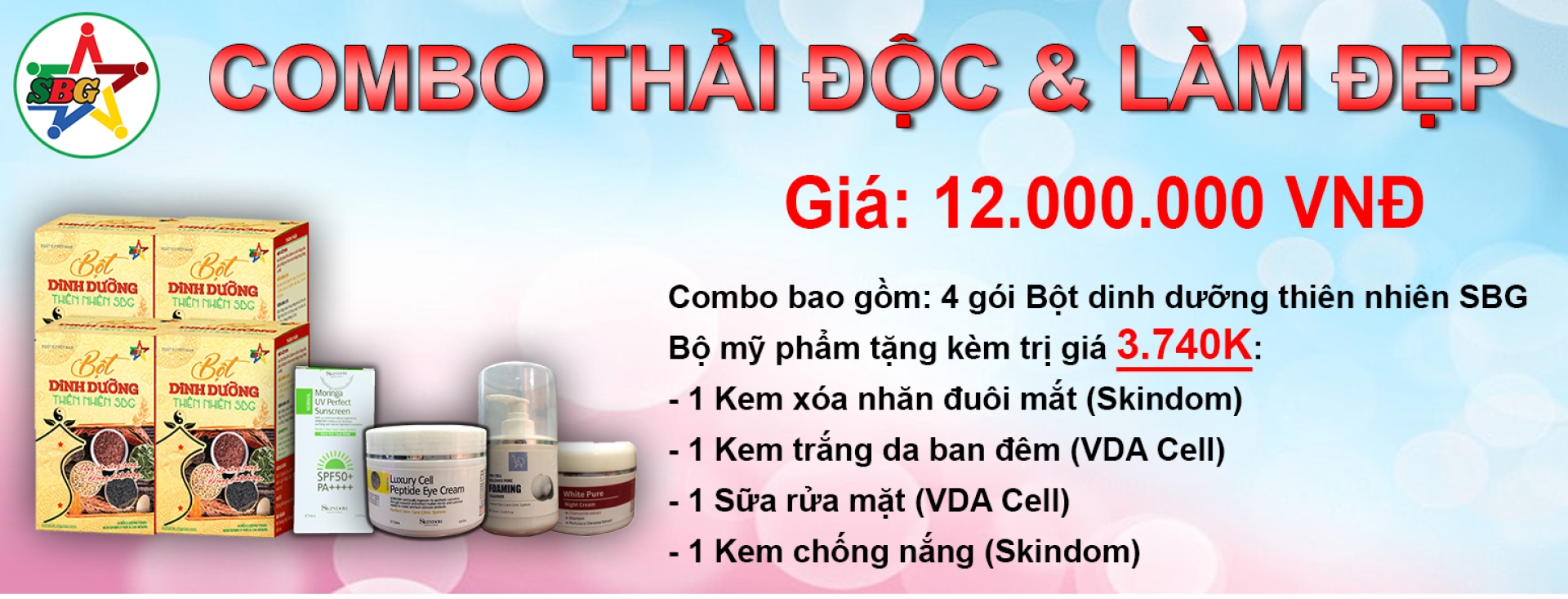 Sale combo 4 bột